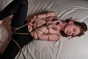 Rope tied hands shibari bondage