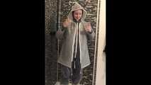 Lady Nadja in AGU rainwear and transparent raingear under the shower