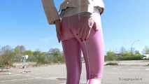 Pink leggings on empty space - part 1