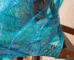 Blue Mood - Alexis Taylor in Plastic-Wrap Mummification