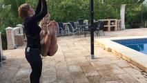 Sensual bondage at the pool - Part 2