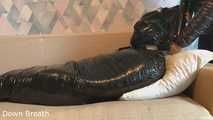 Mummification with sleeping bag and plastic