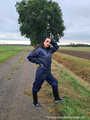 Our new model Miss Amira in a Regatta rain suit