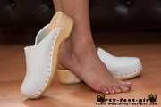 white Berkemann clogs