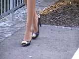 peep toe high heels