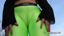 Neon Green Cameltoe Leggings