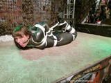 Hogtied in Lycra Catsuit