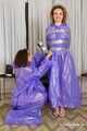 Terry and Vanessa - Terry in raincoat is taped and teased by Vanessa