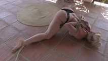 Pool Deck Hogtie & Whipping Session for Zonah