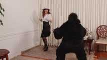 Damsel vs Gorilla - Miss Lauren Kiley must Strip Naked