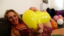 popping 16 small balloons of BF