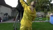 Watch Maly enjoying  her Shiny nylon Rainwear