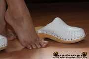 white Berkemann clogs