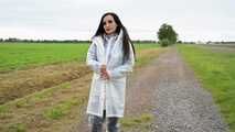 Miss Amira in Lepper nylon rain gear and transparent rain suit with Ilse Jacobsen coat