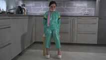 Miss Amira in PVC sauna suit wants to be tied up strictly part 1