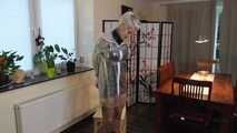 Miss Francine is bound and gagged in a nice short PVC dress covered with a transparent raincoat (extended version)