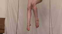 Barefoot Suspension Squirming in Silky Slip - Lorelei