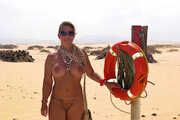 On the nudist-beach of Fuerteventura