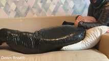 Mummification with sleeping bag and plastic