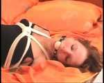 Alice Lee - Redheaded beauty gets hogtied and ballgagged by her boyfriend (video)