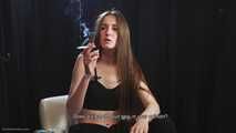 18 y.o. Margarita is smoking two 120mm cigarettes and givving an interview about smoking