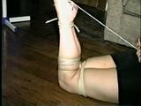 23 Yr OLD FEISTY HOUSEWIFE GETS PANTY STUFFED, TAPE GAGGED, HOG-TIED, TOE-TIED & BLINDFOLDED (D41-9)