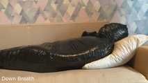 Mummification with sleeping bag and plastic