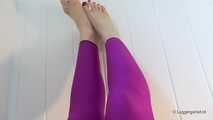 Purple Cameltoe Leggings and Feet
