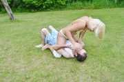 Paige versus Chris: Outdoor Pile driver Wrestling Match SET 1