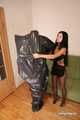 [From archive] Marvita & Chantelle - Marvita packs Chantelle in trash bags