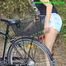 Watch Sandra riding her bike enjoying her shiny nylon shorts