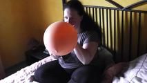 giant balloon in the bed