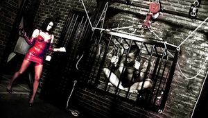 Lingerie-Clad Amy And Tanya In Bdsm Themed Ffm Threesome
