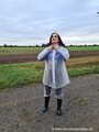 Miss Amira in Lepper nylon rain gear and transparent rain suit