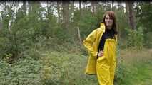 Miss Petra goes for a walk in friesennerz, yellow rain dungarees and rubber boots (looped version)