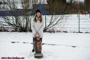 Handcuff fun in the snow