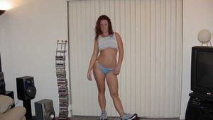 Amateur Teen Chynna Skating In Her Living Room