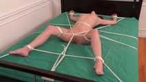 Naked and Spread on the Bed - Reya Fet Bound and Gagged