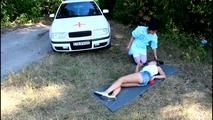 [From archive] Dana & La Pulya - Nurse outdoor problem video