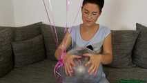 popping helium filled balloons