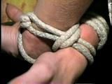 BALL-TIED, CROTCH-ROPED, WASHCLOTH ROPE GAGGED PIPER (D18-10)