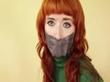 Sweet Cheeks - Handcuffed and gagged in green