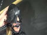 Watch Sandra enjoying Bondage in her shiny nylon downwear riding a wooden Pony