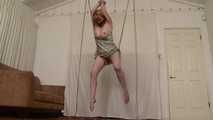 Barefoot Suspension Squirming in Silky Slip - Lorelei