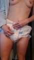 Video: opening my gown and opening my crinkly diaper