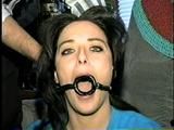 28 Yr OLD RONI IS BALL-TIED, BALL-GAGGED, RING-GAGGED, TOE-TIED & MOUTH STUFFED (D25-13)