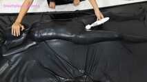 Xiaomeng in Vacuum Bed Teased with Tape