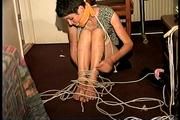 47 Yr OLD UNCOOPERATIVE LATINA BITCH IS BALL-TIED, CLEAVE GAGGED, BAREFOOT, TOE-TIED, WRISTS GAGGING, F0RCED HEEL SMELLING & HANDGAGGING  (D68-4)