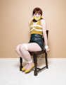 Kitty Quinzell in Mustard Top chairtie