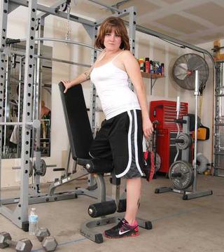 Amateur Redhead Milf Misty Working Out In Gym